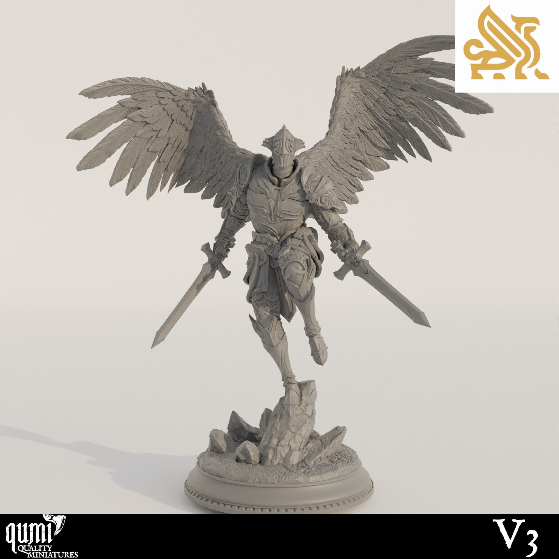 Tabletop RPG Miniature Angels of Syelden - 32mm 75mm Qumi - DM Stash 32mm Scale / V3 Quality Miniatures - Qumi Wargaming Mini Model Figure