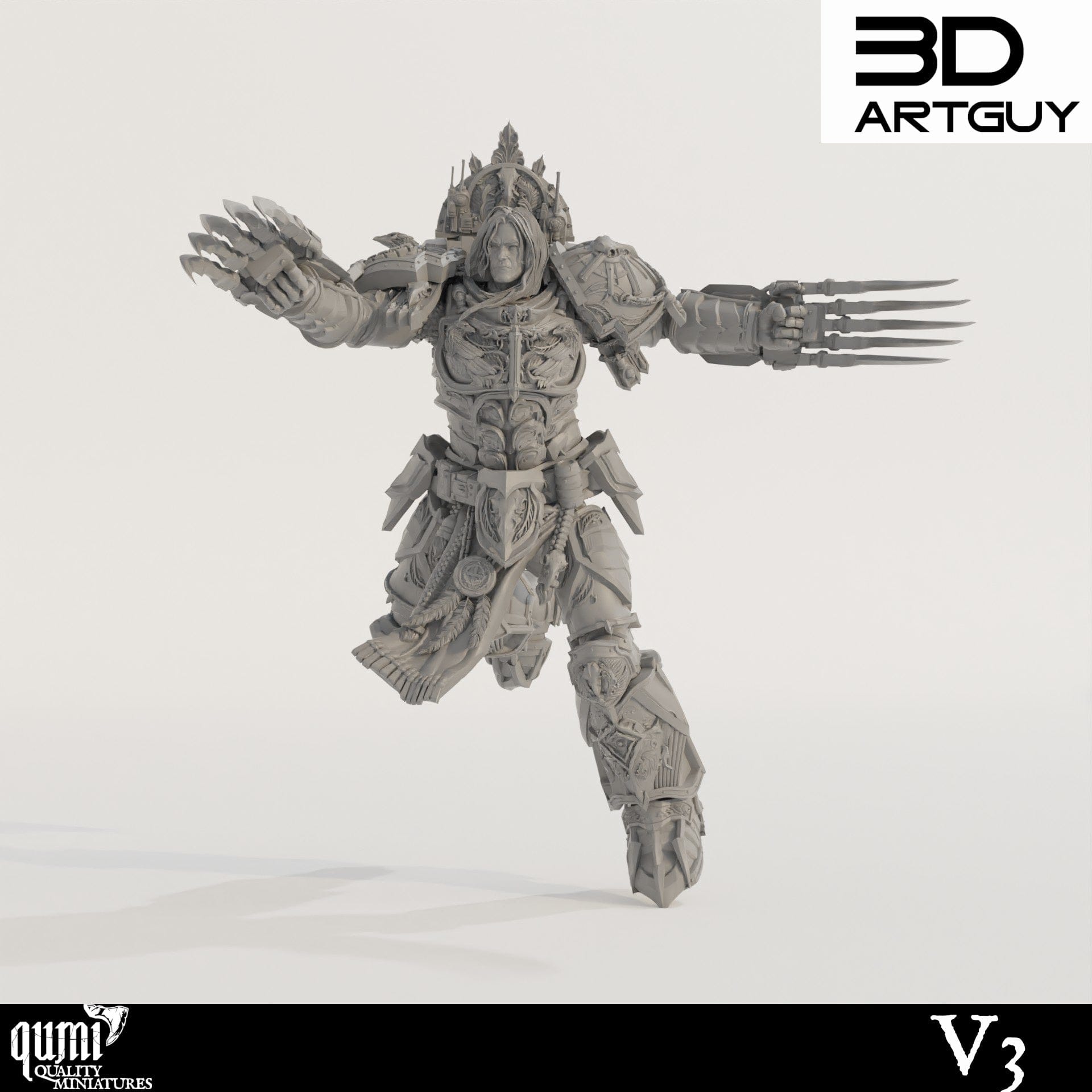Tabletop RPG Miniature Bird Ninja - Qumi - 3D ArtGuy 32mm scale / V3 Quality Miniatures - Qumi Wargaming Mini Model Figure