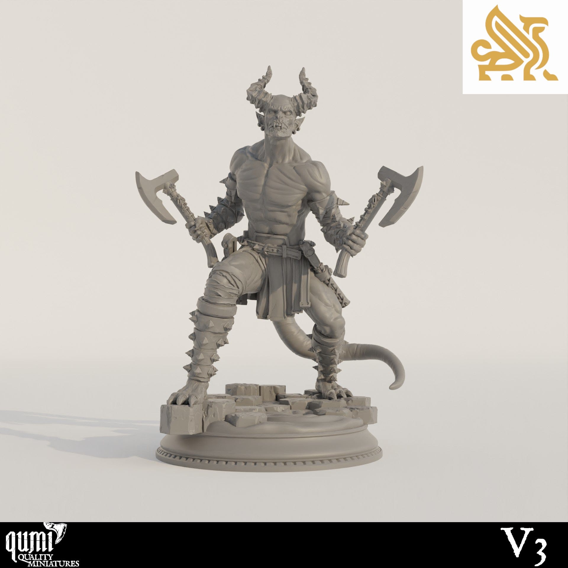 Tabletop RPG Miniature Demons of the Abyss - 32mm 75mm Qumi - DM Stash 32mm Scale / V3 Quality Miniatures - Qumi Wargaming Mini Model Figure