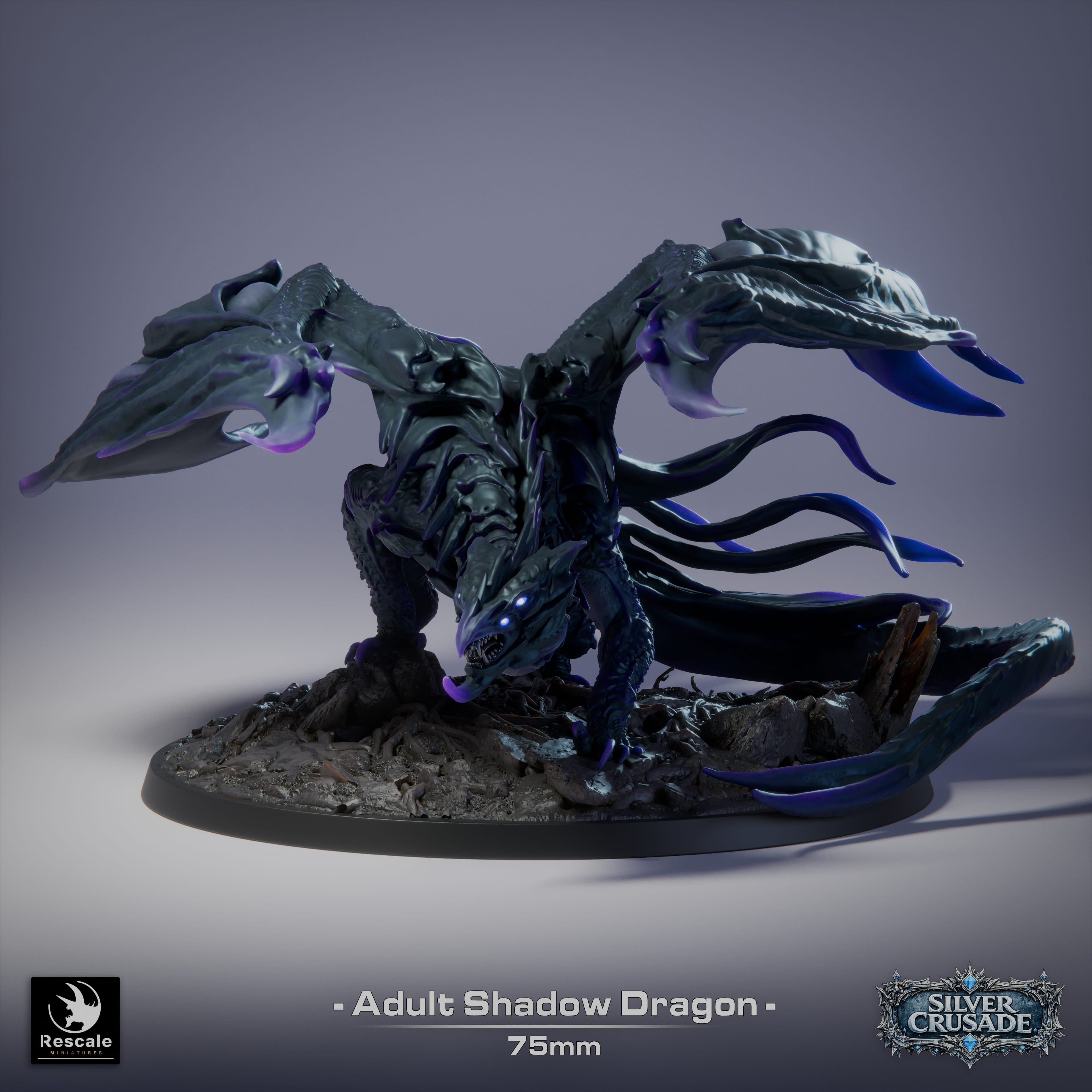 Adult Shadow Dragon Miniature Qumi Rescale Miniatures - Quality Miniatures - Qumi