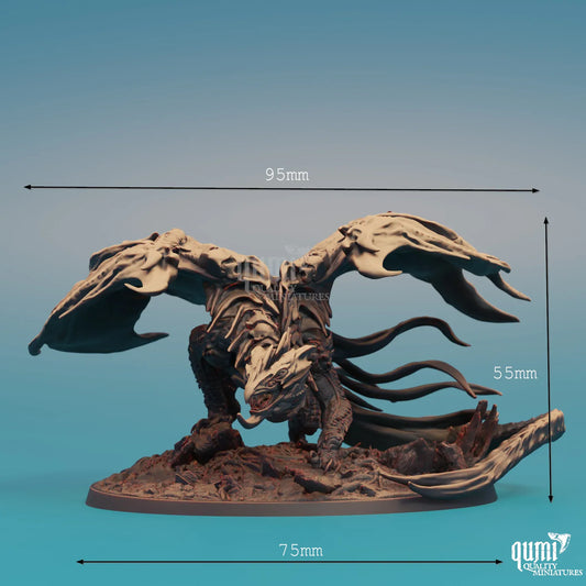 Adult Shadow Dragon Miniature Qumi Rescale Miniatures - Quality Miniatures - Qumi