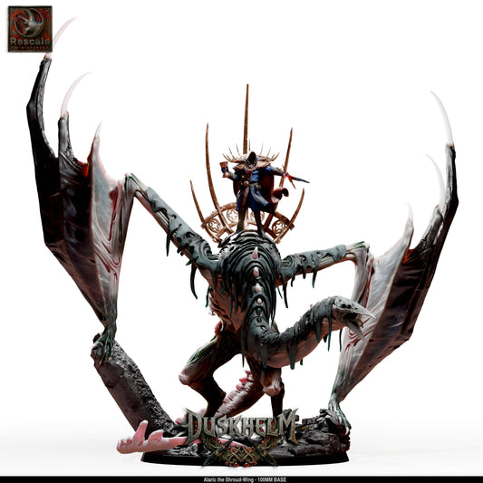 Alaric the Shroud-Wing Figur mit berittenem Kämpfer auf einer geflügelten Kreatur