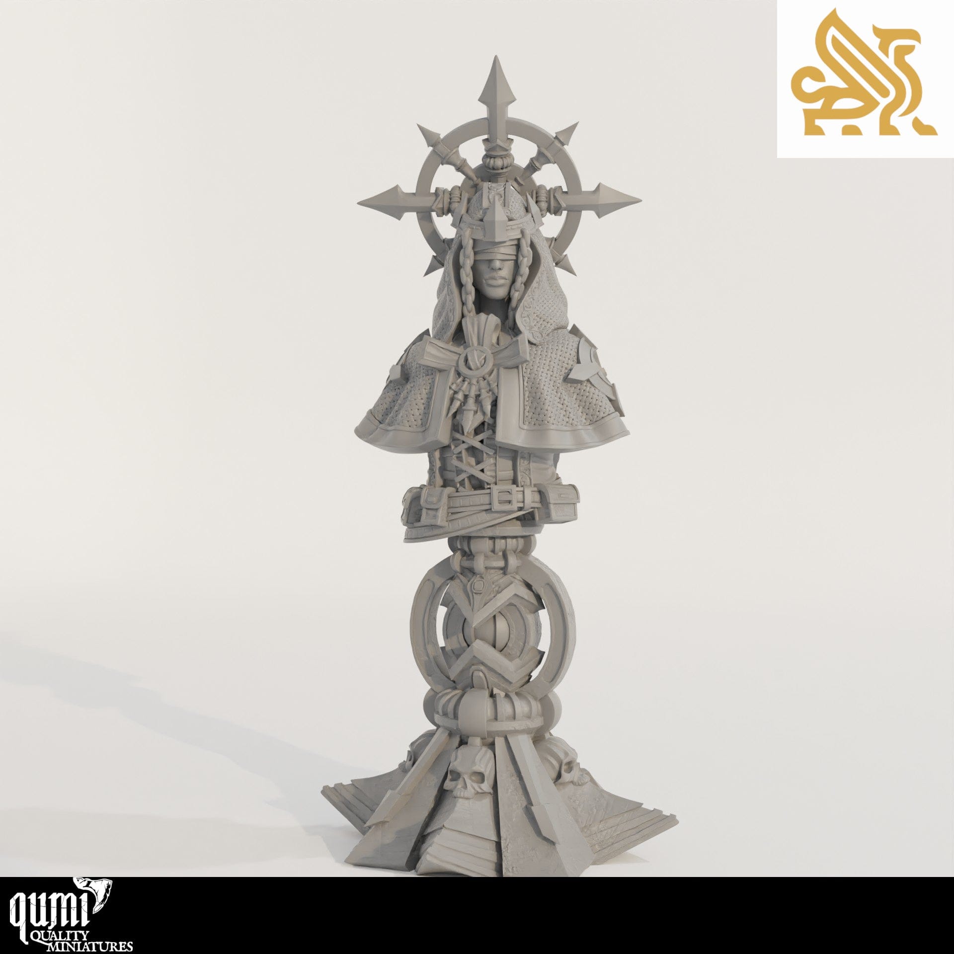 Amélie Saffron Bust -  Tabletop RPG Mini - Qumi - DM Stash Quality Miniatures - Qumi Wargaming Mini Model Figure