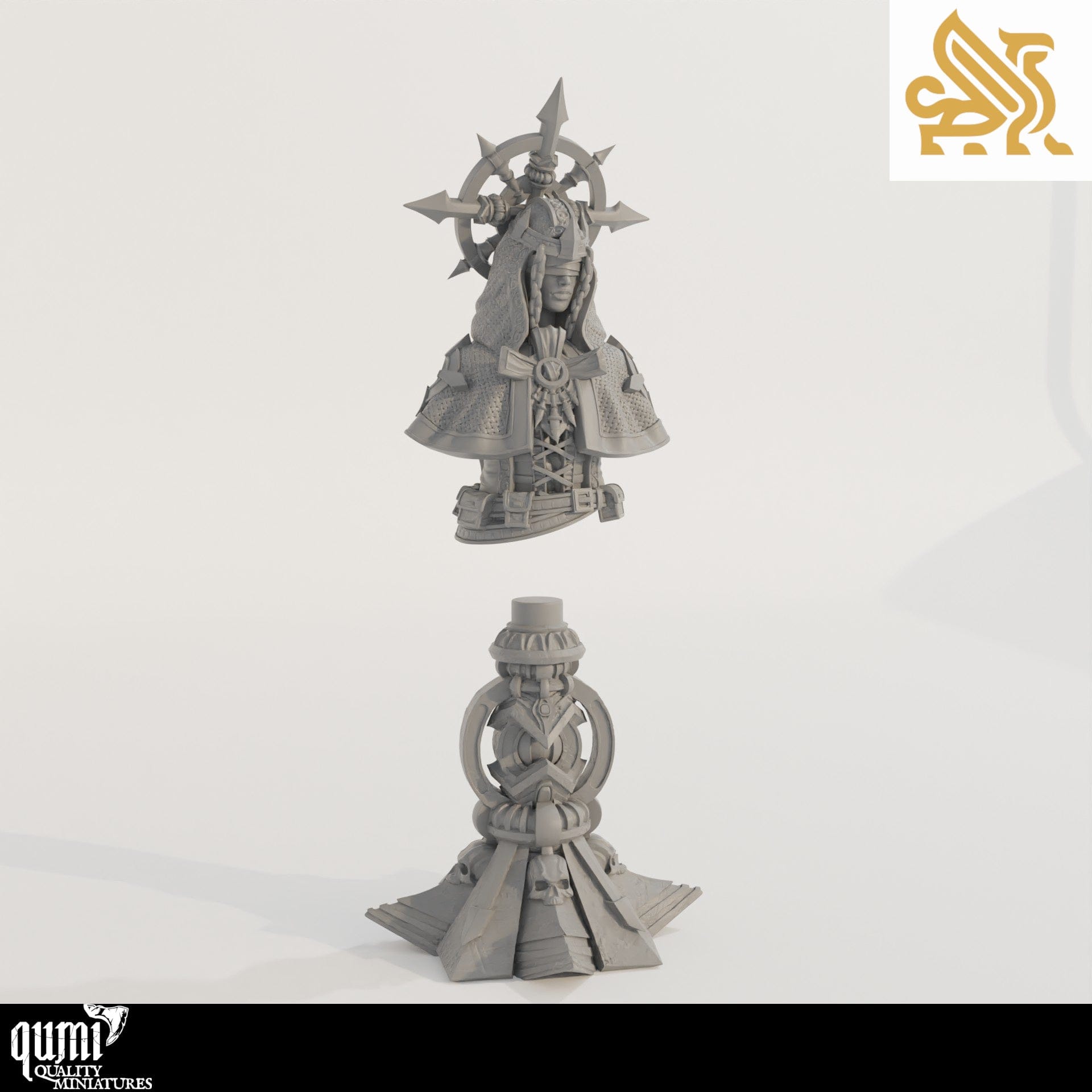 Amélie Saffron Bust -  Tabletop RPG Mini - Qumi - DM Stash Quality Miniatures - Qumi Wargaming Mini Model Figure