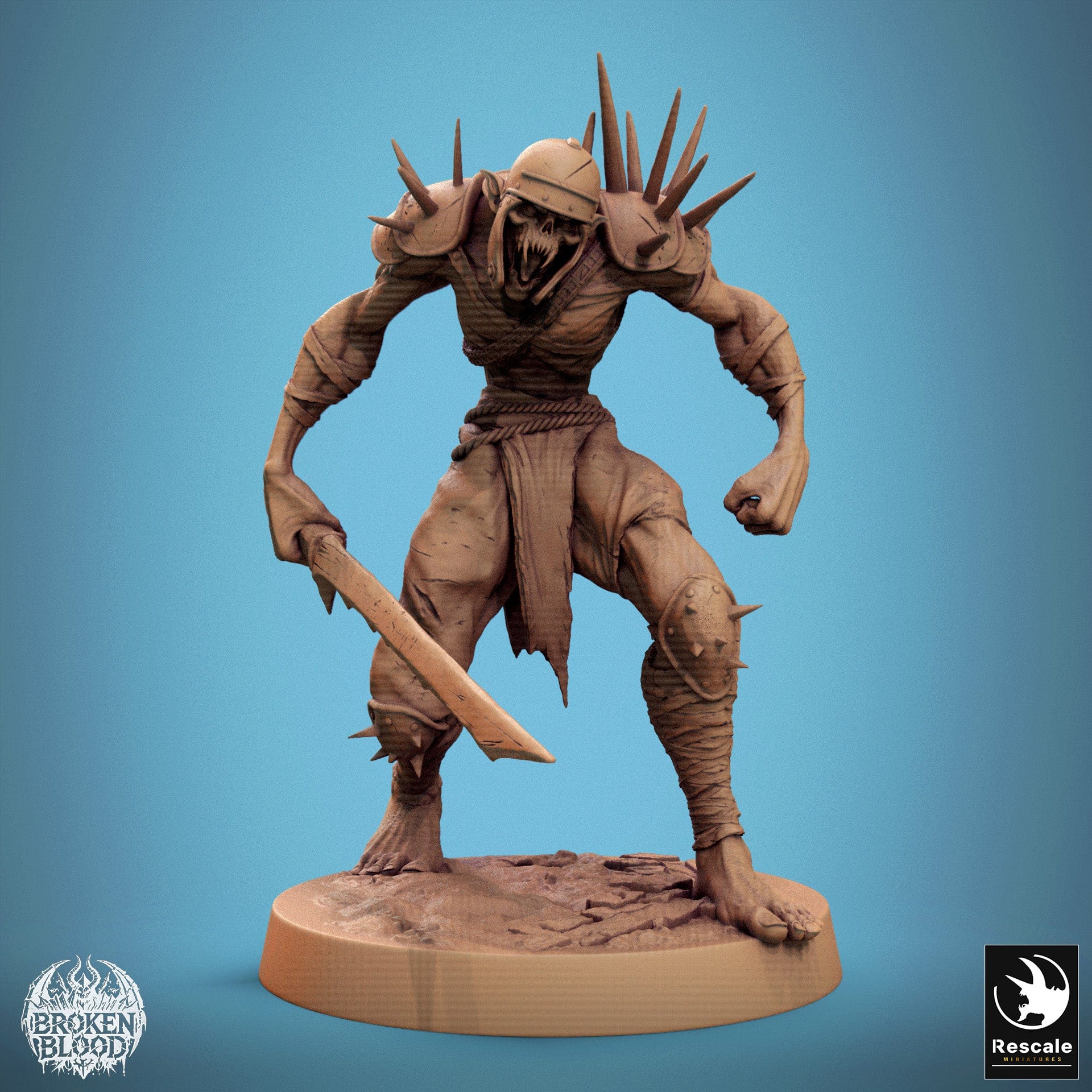 Tabletop RPG Miniature Ghoul Ravager 32mm Qumi Rescale Miniatures Angry Quality Miniatures - Qumi Wargaming Mini Model Figure