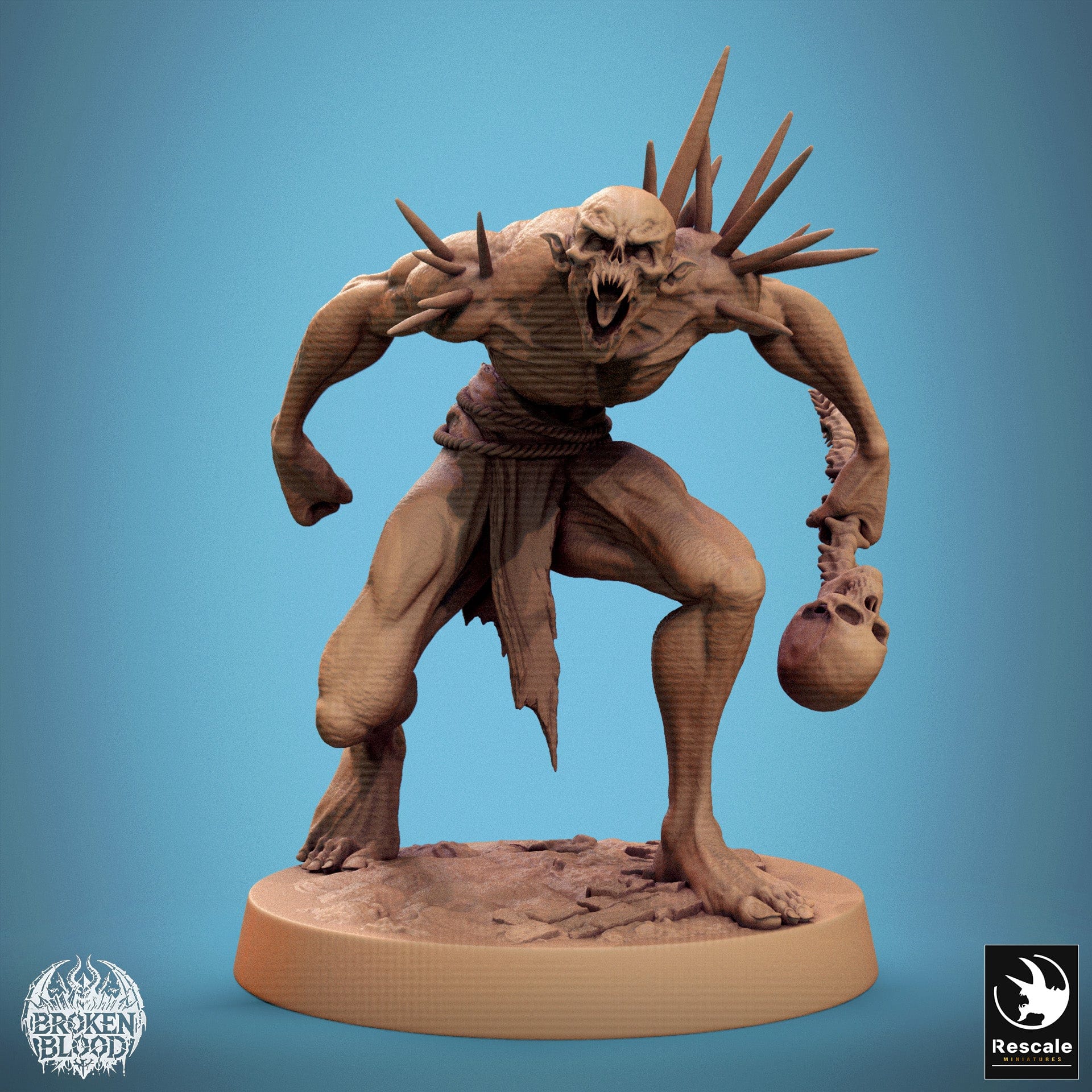 Tabletop RPG Miniature Ghoul Savage 32mm Qumi Rescale Miniatures Angry Quality Miniatures - Qumi Wargaming Mini Model Figure