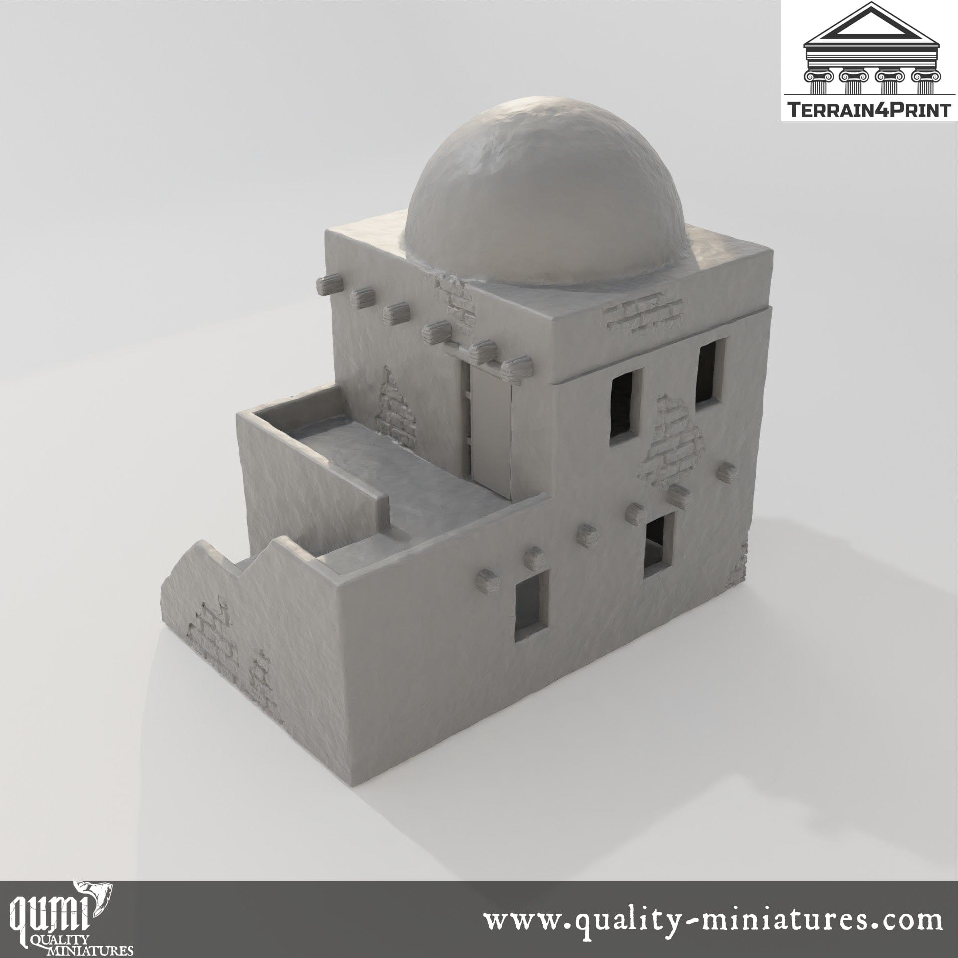 Arabic House 2 - Arabic Village - Resin Print - Tabletop RPG Terrain - Terrain4Print - Qumi Quality Miniatures - Qumi Wargaming Mini Model Figure