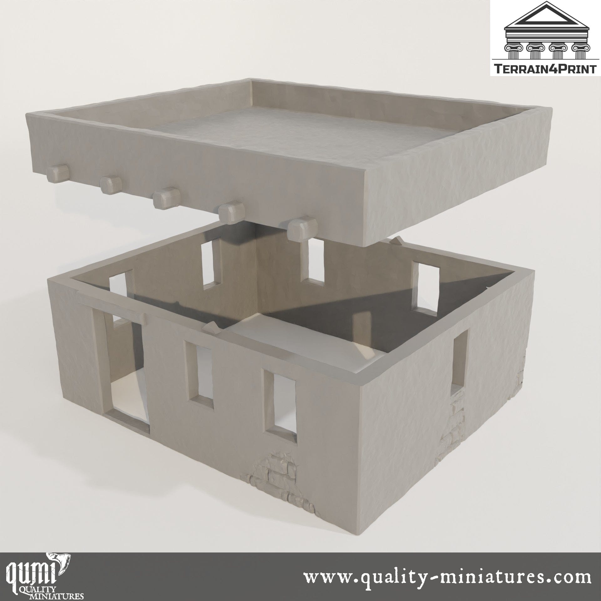 Arabic House 3 - Arabic Village - Resin Print - Tabletop RPG Terrain - Terrain4Print - Qumi Quality Miniatures - Qumi Wargaming Mini Model Figure
