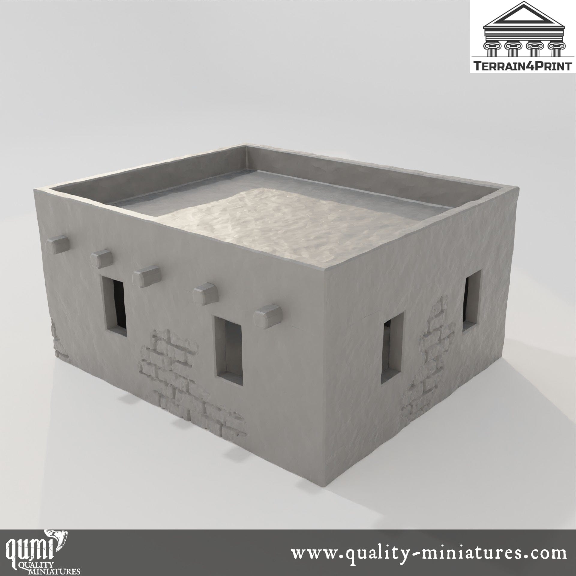 Arabic House 3 - Arabic Village - Resin Print - Tabletop RPG Terrain - Terrain4Print - Qumi Quality Miniatures - Qumi Wargaming Mini Model Figure
