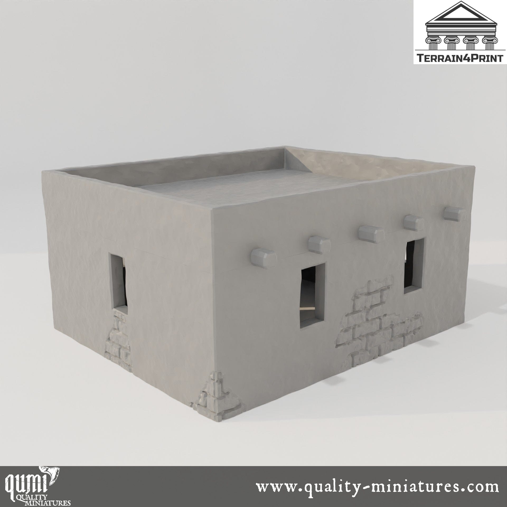 Arabic House 3 - Arabic Village - Resin Print - Tabletop RPG Terrain - Terrain4Print - Qumi Quality Miniatures - Qumi Wargaming Mini Model Figure
