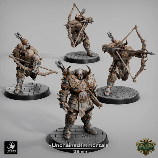 Tabletop Fighter Miniature Unchained Immortals 32mm Rescale Miniatures - Quality Miniatures - Qumi