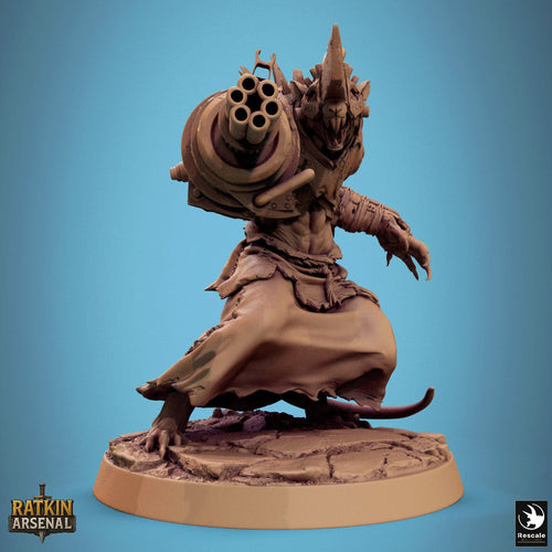 Humanoid Fighter Rat Folk Elite Gun 32mm Rescale Miniatures