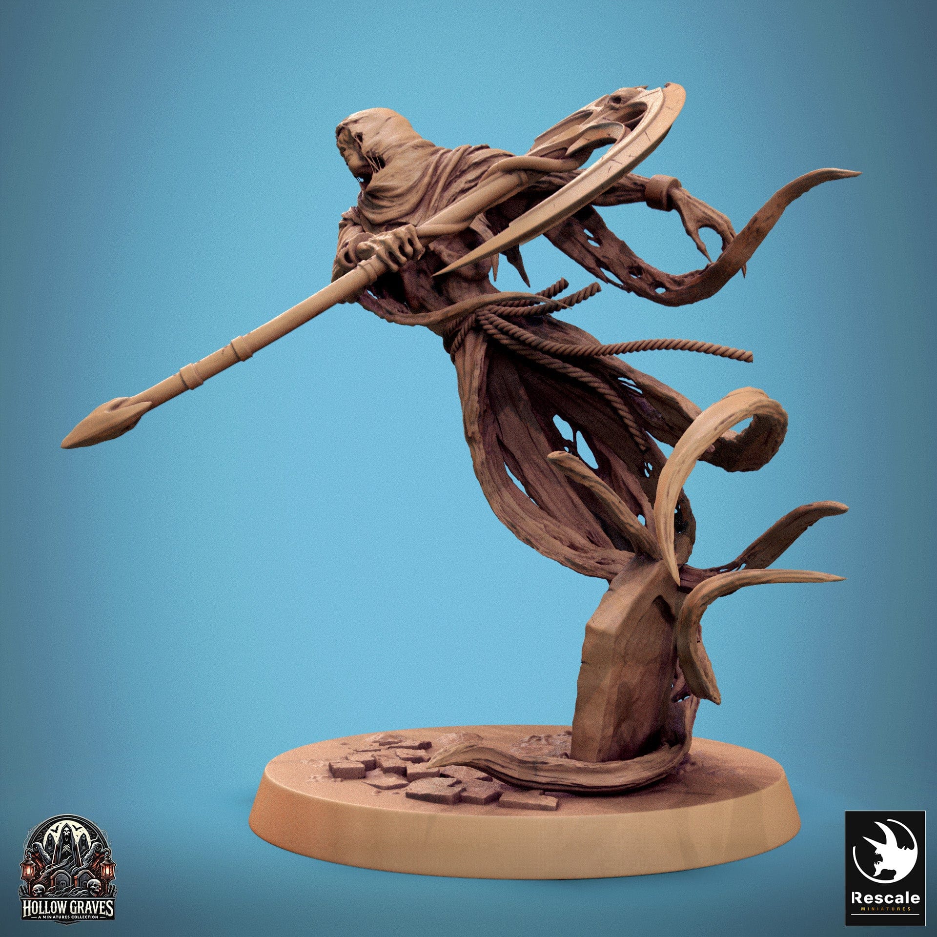 Tabletop RPG Miniature Death Ghost - 32mm Qumi Rescale Miniatures Attack Heavy / With Scythe Quality Miniatures - Qumi Wargaming Mini Model Figure