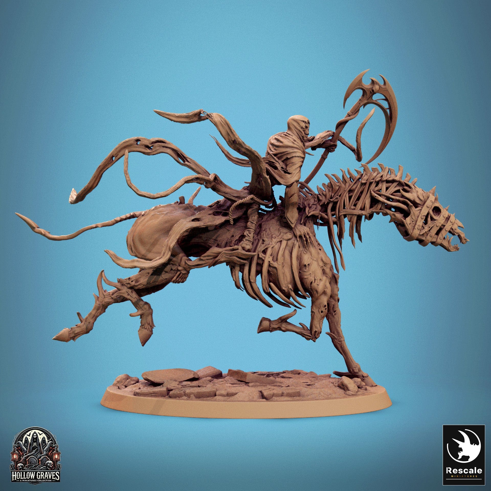 Tabletop RPG Miniature Wraithbound Cavalier 32mm Qumi Rescale Miniatures Attack / Saddle Quality Miniatures - Qumi Wargaming Mini Model Figure
