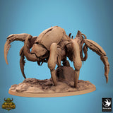 Side profile of the insectoid scarab host creature showing detailed chitinous texture and large pincers.