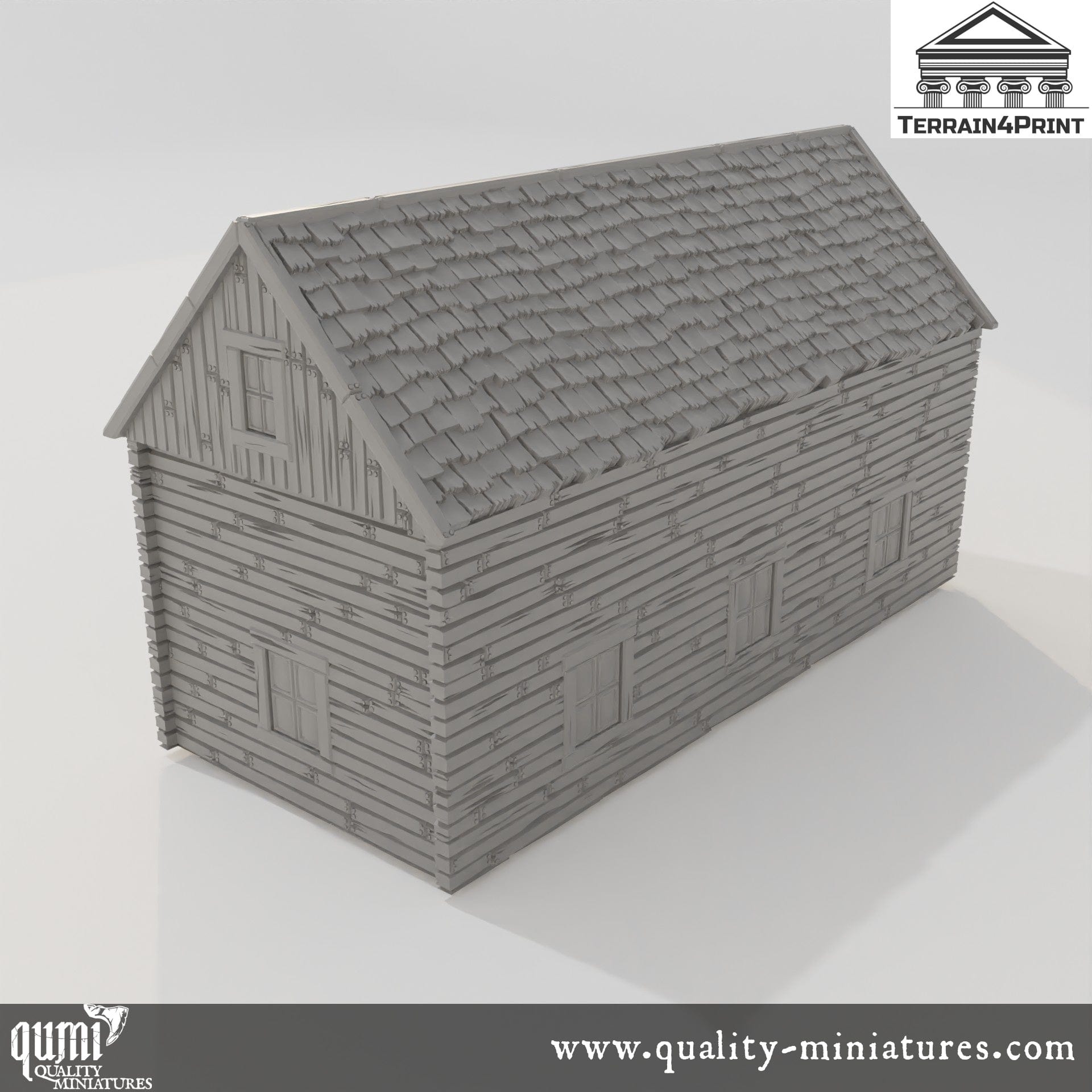 Barn Hrimstead - Resin Print - Tabletop RPG Terrain - Terrain4Print - Qumi Quality Miniatures - Qumi Wargaming Mini Model Figure