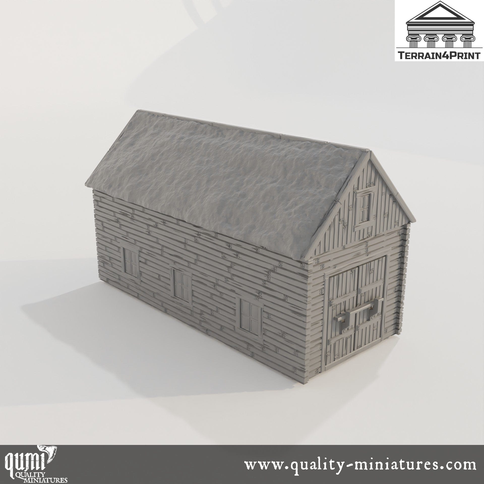 Barn Hrimstead - Resin Print - Tabletop RPG Terrain - Terrain4Print - Qumi Quality Miniatures - Qumi Wargaming Mini Model Figure