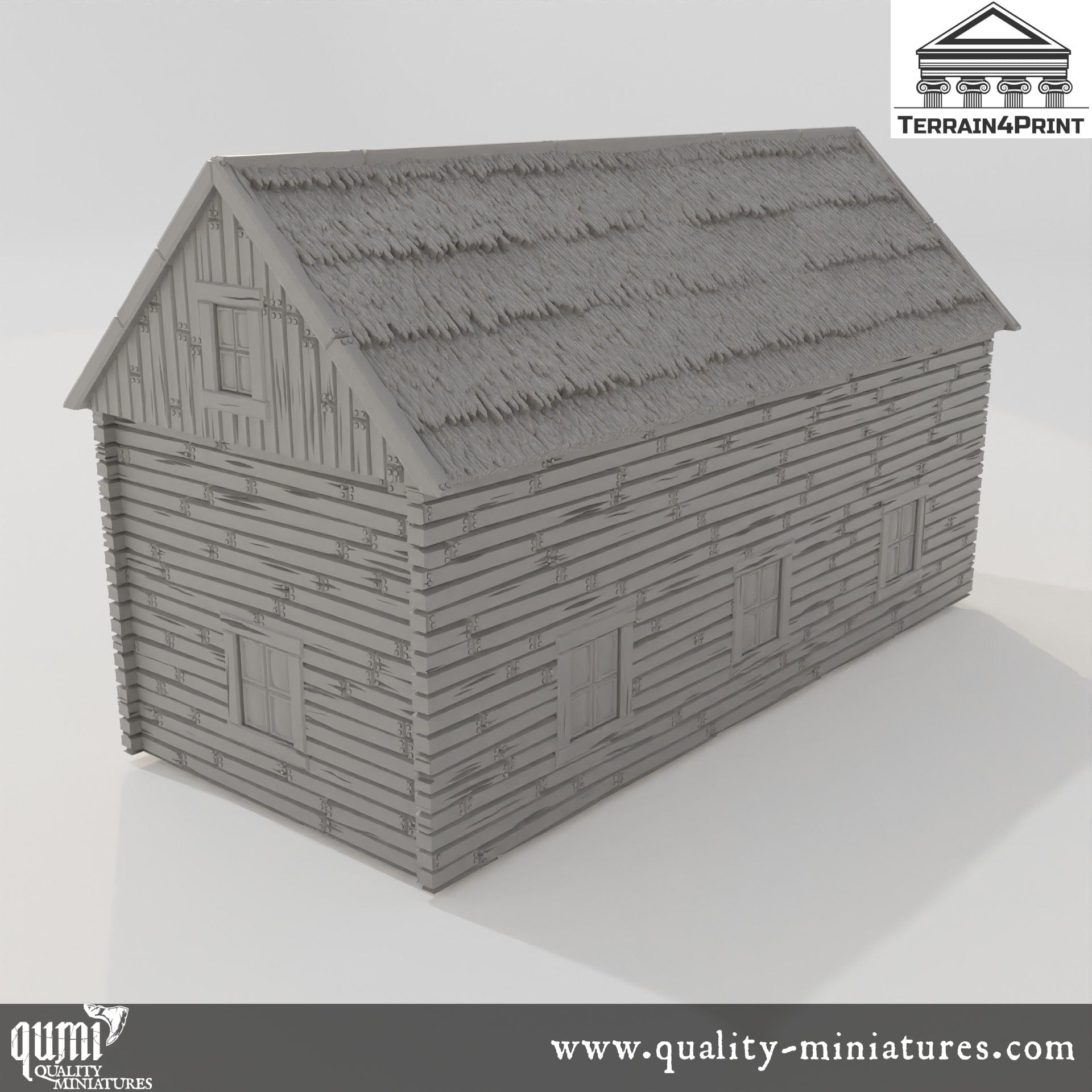 Barn Hrimstead - Resin Print - Tabletop RPG Terrain - Terrain4Print - Qumi Quality Miniatures - Qumi Wargaming Mini Model Figure