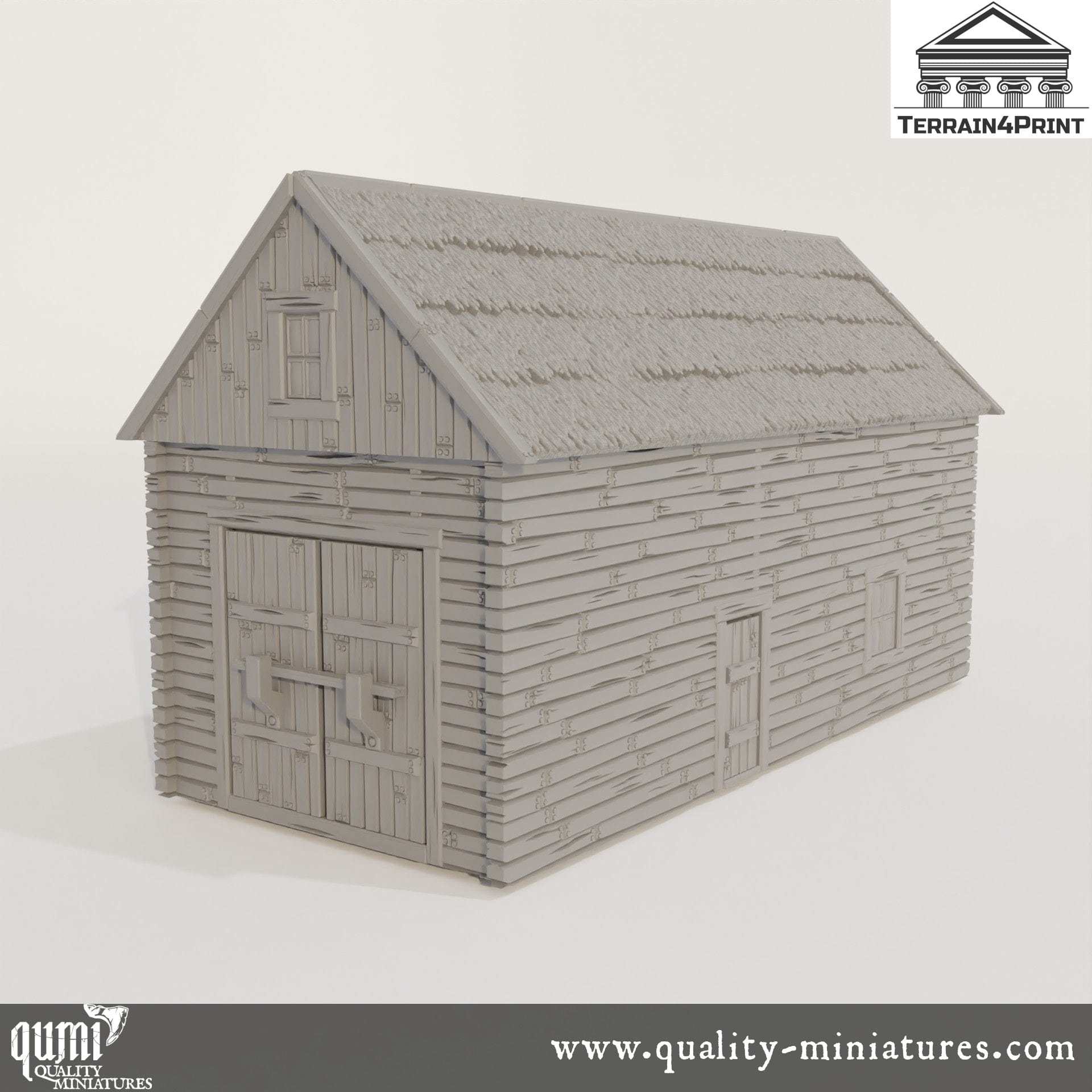 Barn Hrimstead - Resin Print - Tabletop RPG Terrain - Terrain4Print - Qumi Quality Miniatures - Qumi Wargaming Mini Model Figure