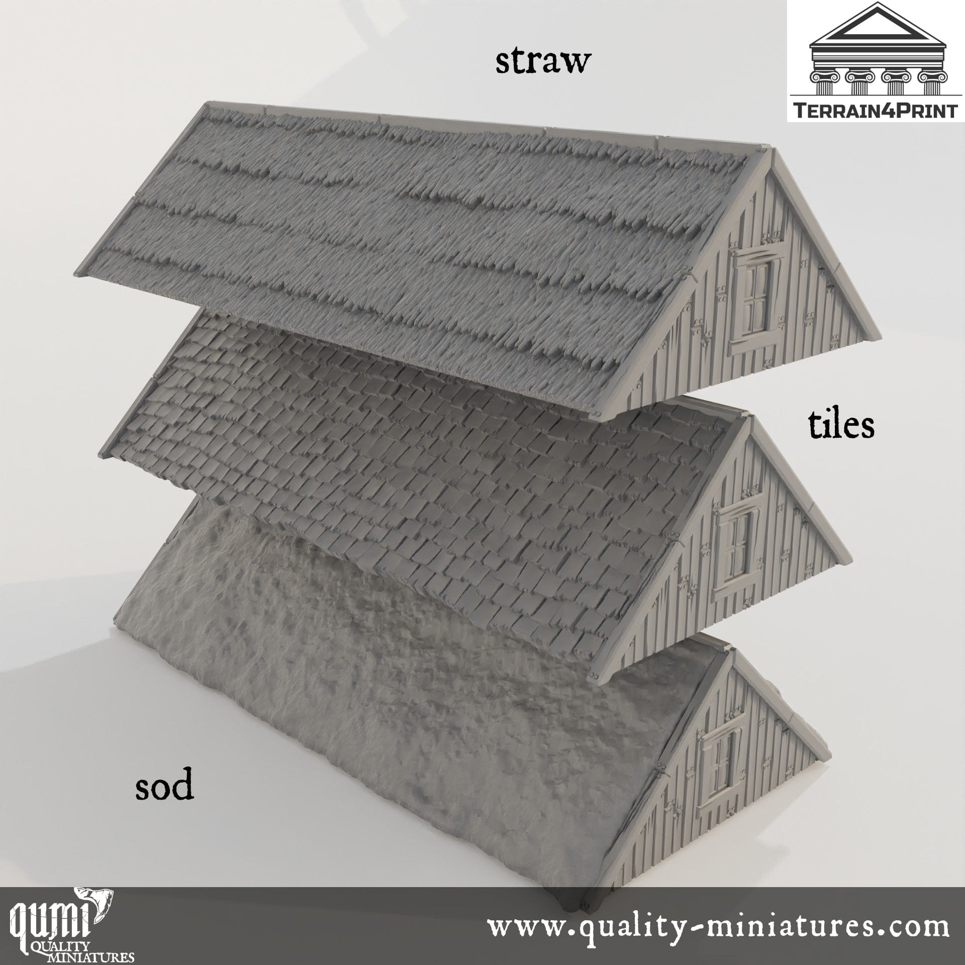 Barn Hrimstead - Resin Print - Tabletop RPG Terrain - Terrain4Print - Qumi Quality Miniatures - Qumi Wargaming Mini Model Figure