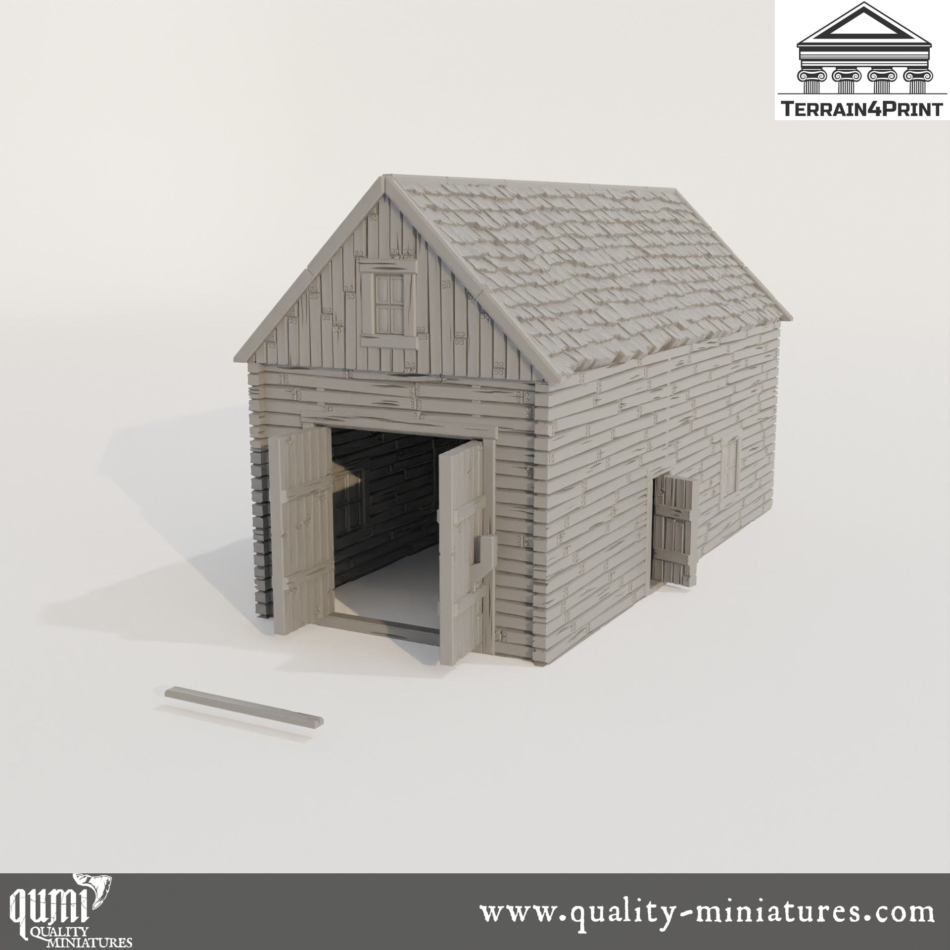 Barn Hrimstead - Resin Print - Tabletop RPG Terrain - Terrain4Print - Qumi Quality Miniatures - Qumi Wargaming Mini Model Figure