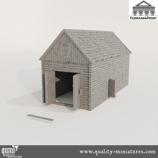 Barn Hrimstead - Resin Print - Tabletop RPG Terrain - Terrain4Print - Qumi Quality Miniatures - Qumi Wargaming Mini Model Figure