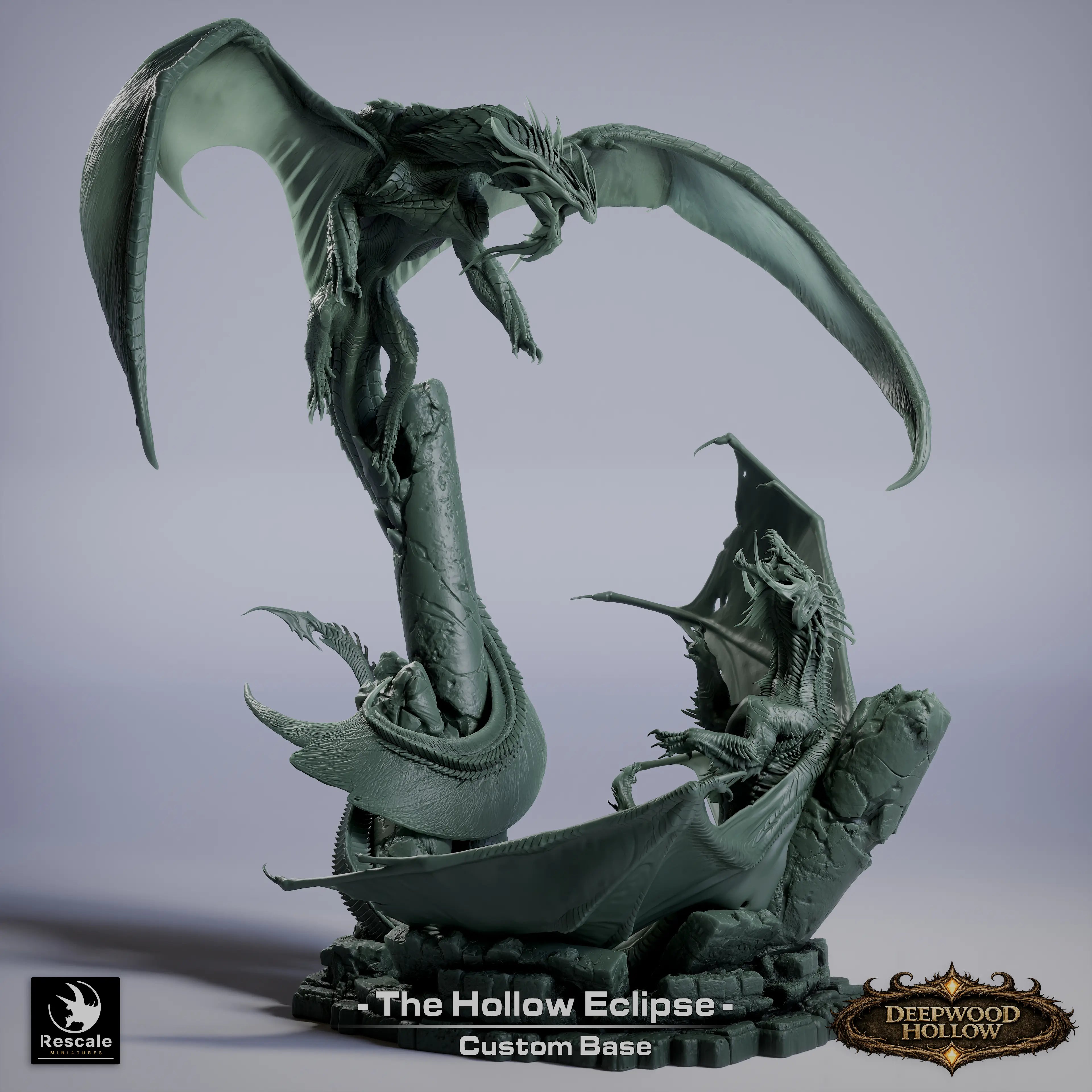 Battle of Dragons Diorama The Hollow Eclipse Qumi Rescale Miniatures - Quality Miniatures - Qumi