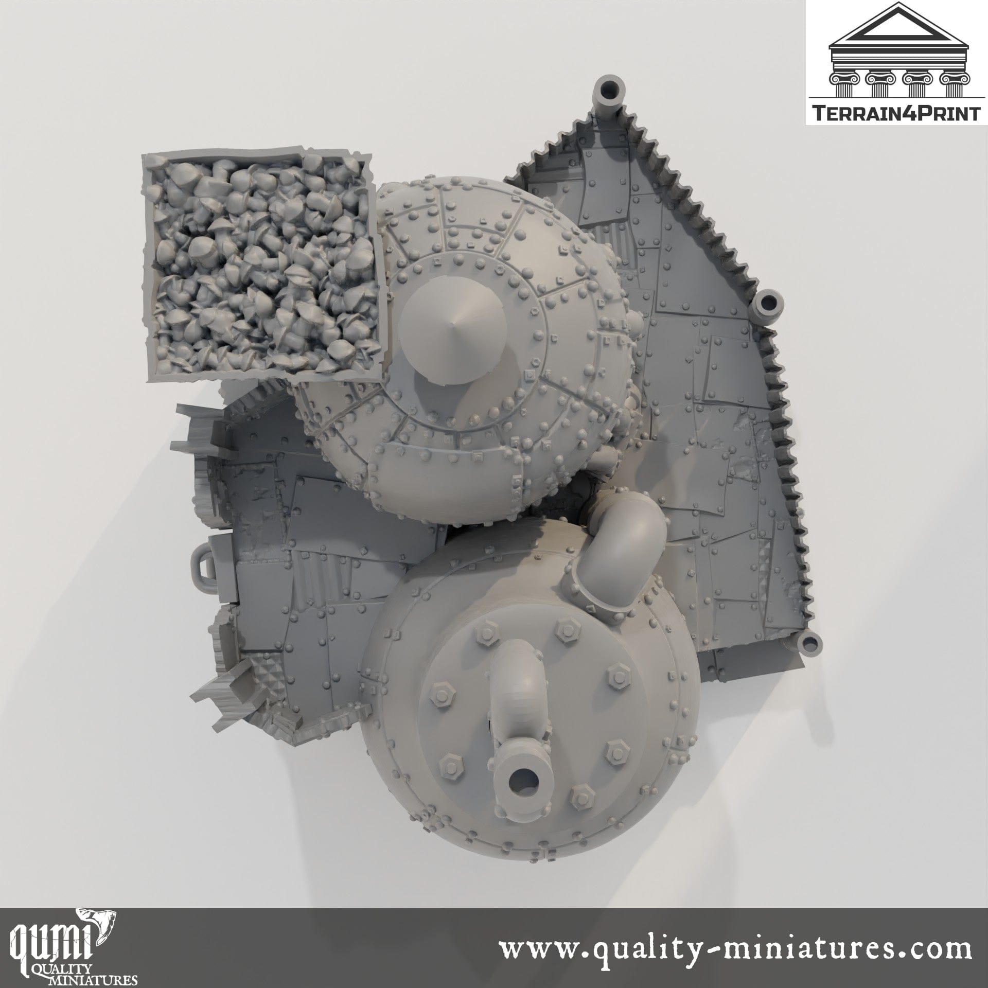 Beer Brewery - Rivet City - Resin Print - Tabletop RPG Terrain - Terrain4Print - Qumi Quality Miniatures - Qumi Wargaming Mini Model Figure