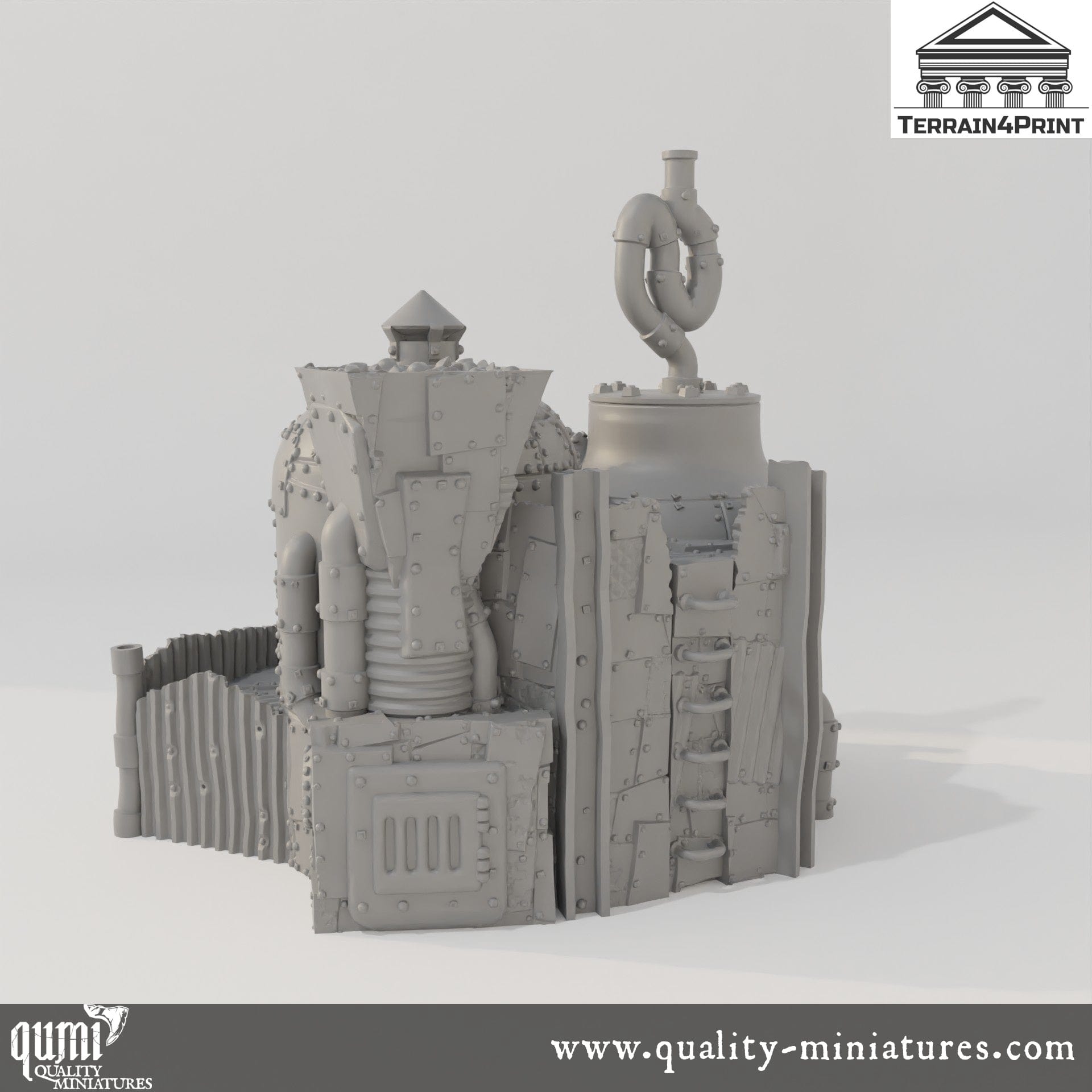 Beer Brewery - Rivet City - Resin Print - Tabletop RPG Terrain - Terrain4Print - Qumi Quality Miniatures - Qumi Wargaming Mini Model Figure