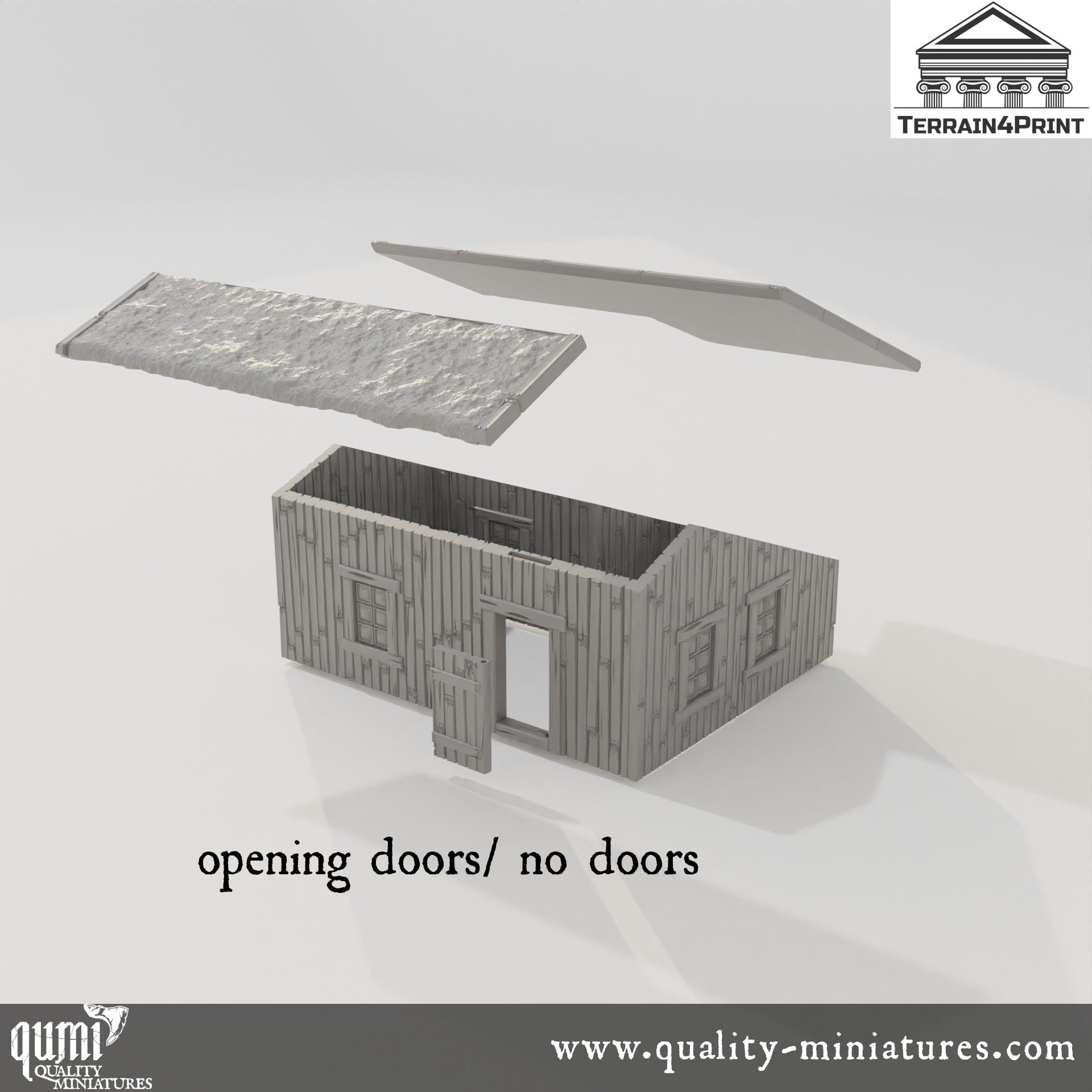 Big Cabin Hrimstead - Resin Print - Tabletop RPG Terrain - Terrain4Print - Qumi Quality Miniatures - Qumi Wargaming Mini Model Figure