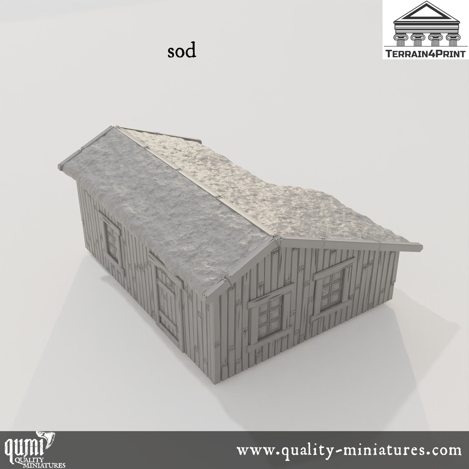 Big Cabin Hrimstead - Resin Print - Tabletop RPG Terrain - Terrain4Print - Qumi Quality Miniatures - Qumi Wargaming Mini Model Figure