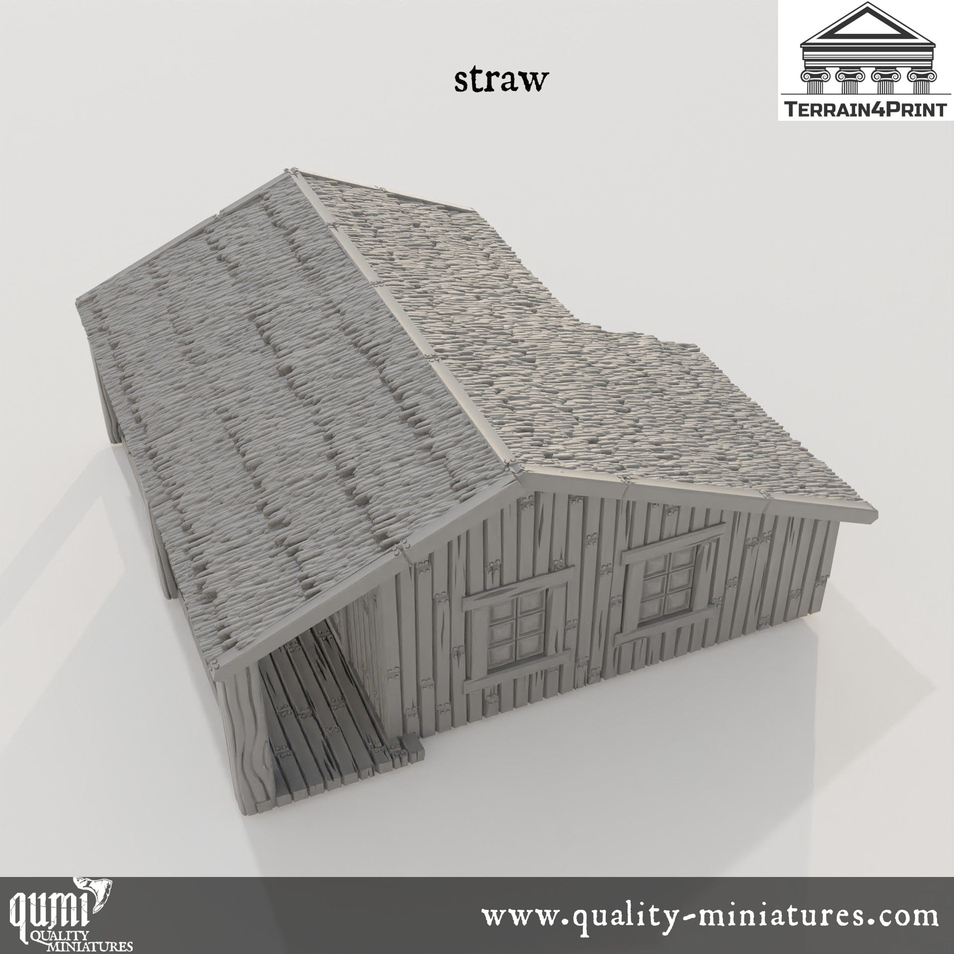 Big Cabin with Porch Hrimstead - Resin Print - Tabletop RPG Terrain - Terrain4Print - Qumi Quality Miniatures - Qumi Wargaming Mini Model Figure