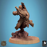 Fighter Moon Elf Tabletop Miniatures by Qumi, 3D printed resin tabletop miniature for RPGs, wargaming and painting