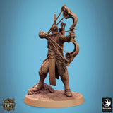Fighter Moon Elf Tabletop Miniatures by Qumi, 3D printed resin tabletop miniature for RPGs, wargaming and painting