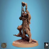 Fighter Moon Elf Tabletop Miniatures by Qumi, 3D printed resin tabletop miniature for RPGs, wargaming and painting