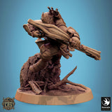 Fighter Moon Elf Tabletop Miniatures by Qumi, 3D printed resin tabletop miniature for RPGs, wargaming and painting