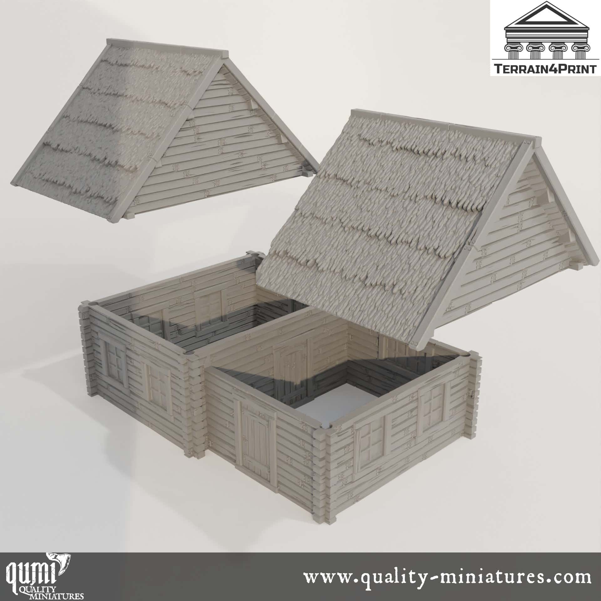 Cabin 3 Hrimstead 2 - Resin Print - Tabletop RPG Terrain - Terrain4Print - Qumi Quality Miniatures - Qumi Wargaming Mini Model Figure