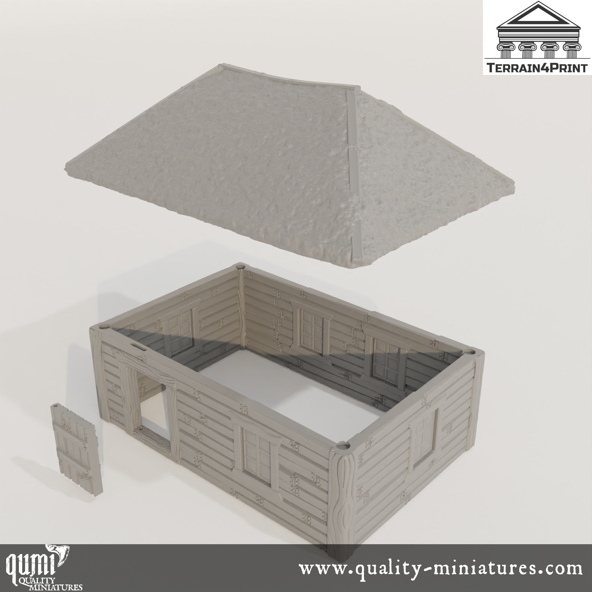 Cabin Hrimstead - Resin Print - Tabletop RPG Terrain - Terrain4Print - Qumi Quality Miniatures - Qumi Wargaming Mini Model Figure