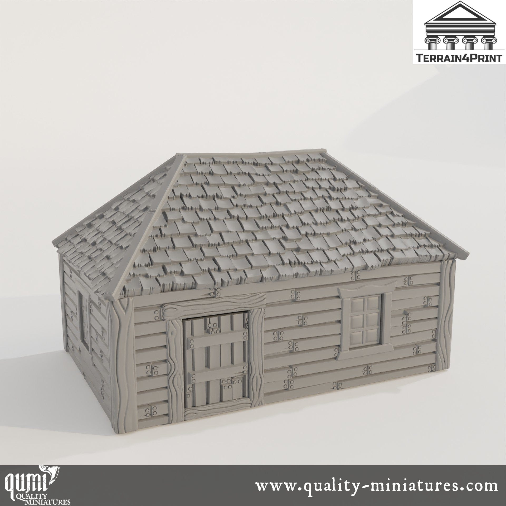 Cabin Hrimstead - Resin Print - Tabletop RPG Terrain - Terrain4Print - Qumi Quality Miniatures - Qumi Wargaming Mini Model Figure