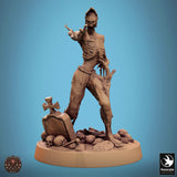 Undead Axe Fighter Tabletop Miniature - Zombies by Qumi, 3D printed resin tabletop miniature for RPGs, wargaming and painting