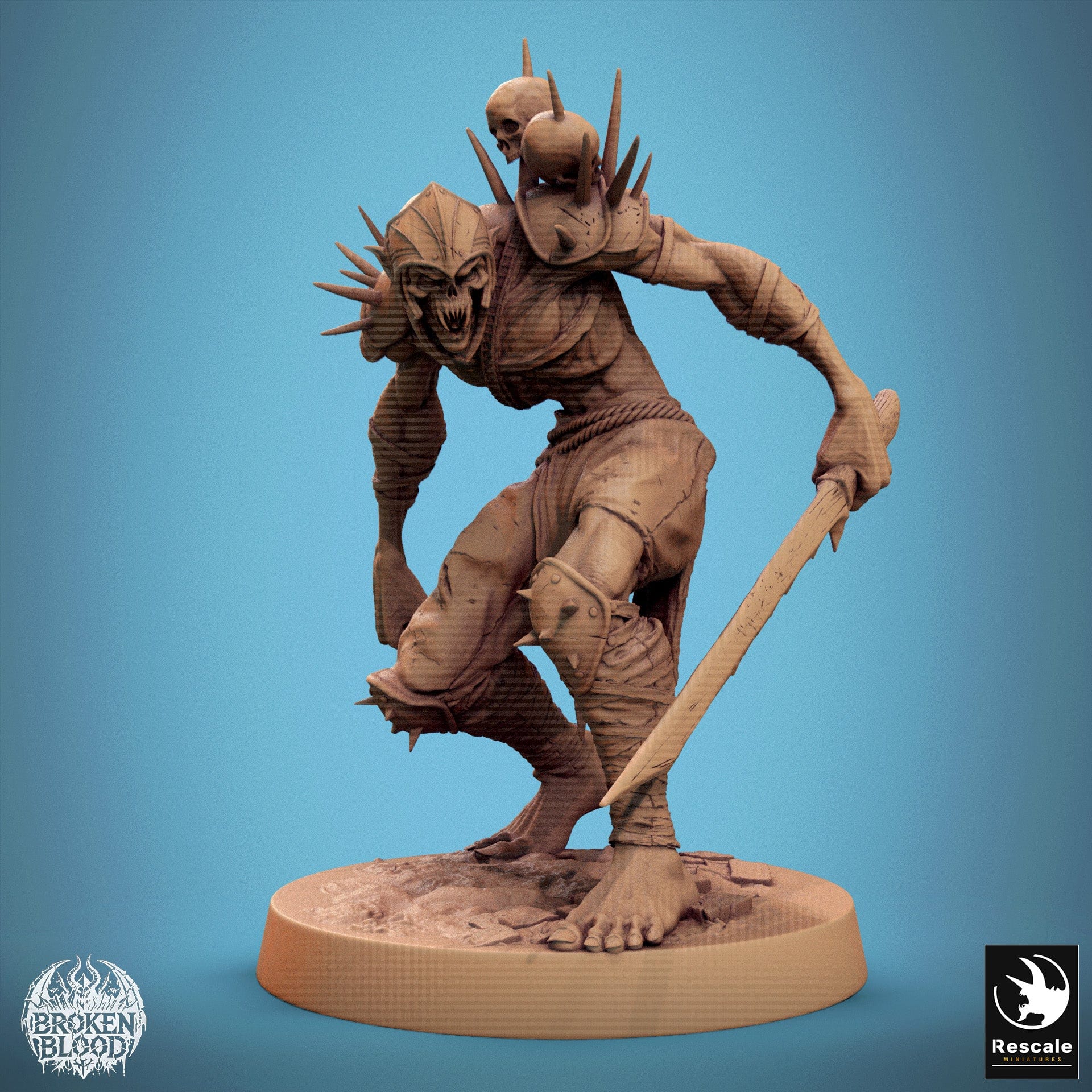 Tabletop RPG Miniature Ghoul Ravager 32mm Qumi Rescale Miniatures Confused Quality Miniatures - Qumi Wargaming Mini Model Figure