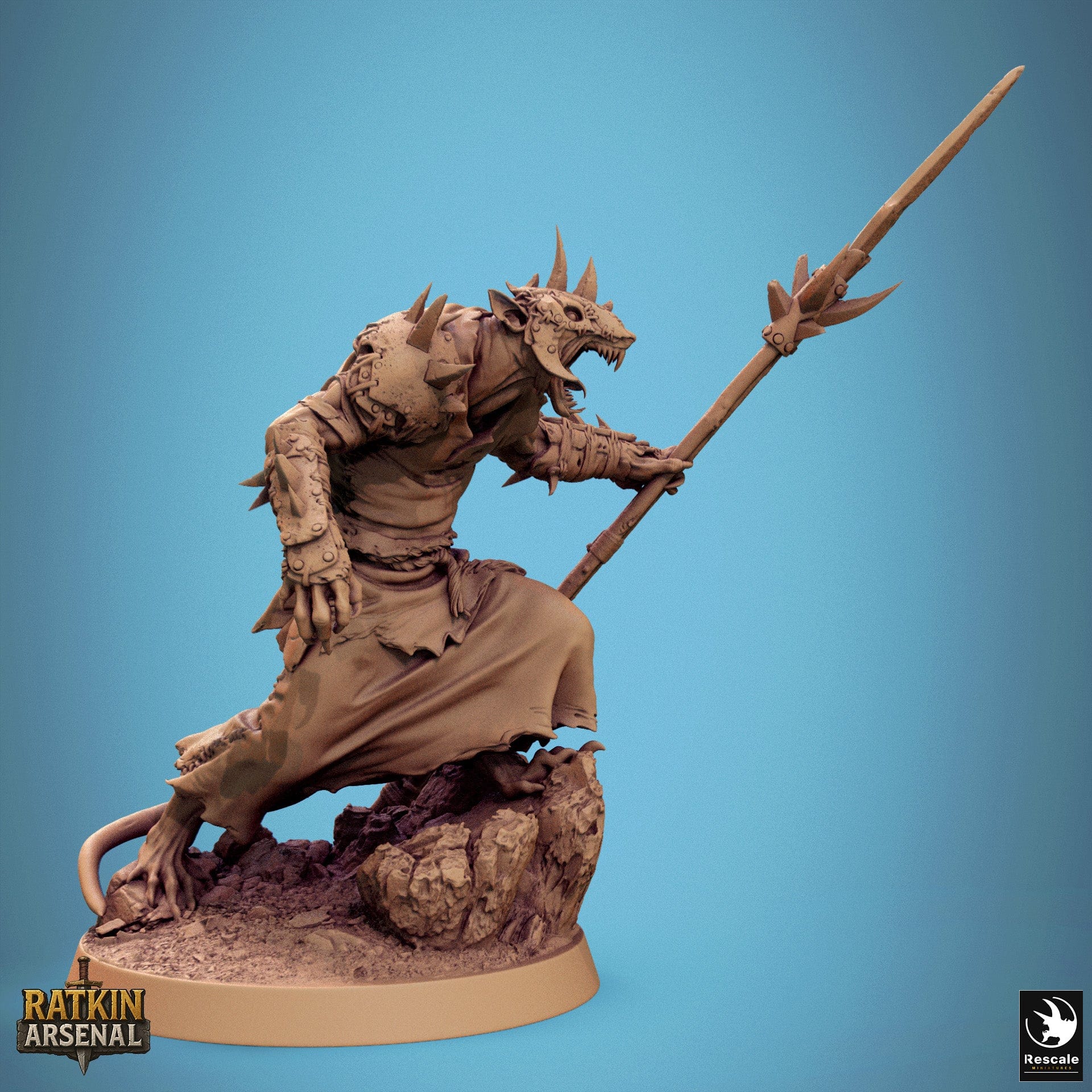 Fantasy Humanoid Rat Folk Soldiers 32mm Rescale Miniatures Conquer Spear Quality Miniatures - Qumi Wargaming Mini Model Figure