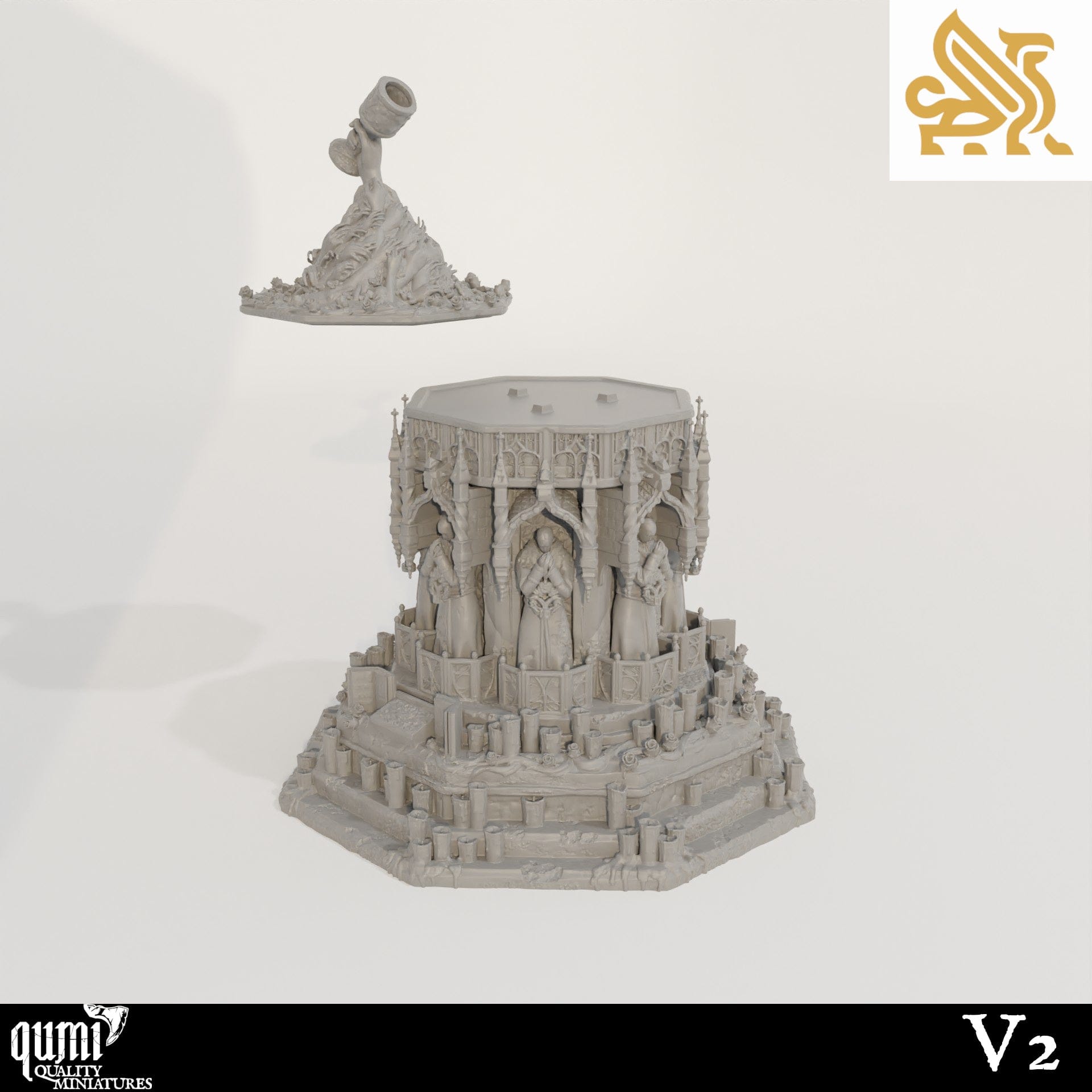 Corrupted Chalice - 32mm Tabletop RPG Mini - Qumi - DM Stash Quality Miniatures - Qumi Wargaming Mini Model Figure