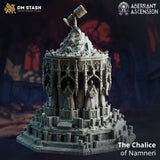 Close up front view of The Chalice of Namneri fantasy resin terrain piece.