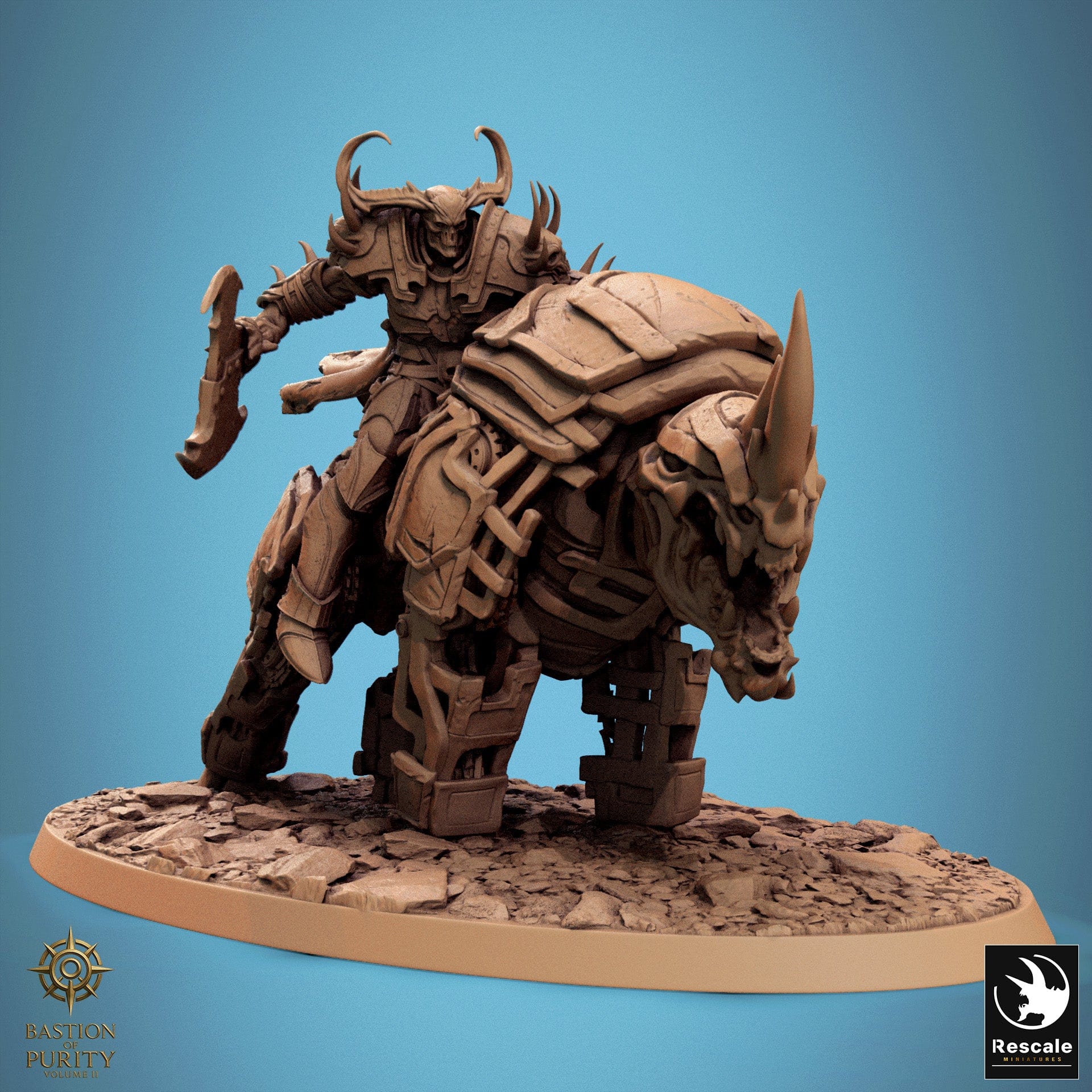 Fantasy Creature Iron Hell Rider 32mm Rescale Miniatures - Quality Miniatures - Qumi