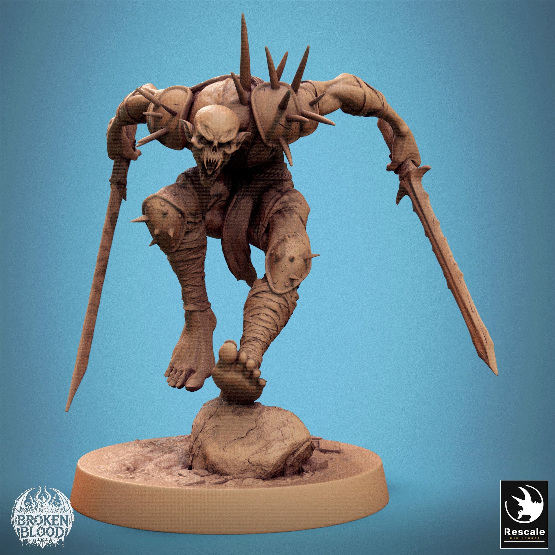 Tabletop RPG Miniature Ghoul Ravager 32mm Qumi Rescale Miniatures Death Landing Quality Miniatures - Qumi Wargaming Mini Model Figure