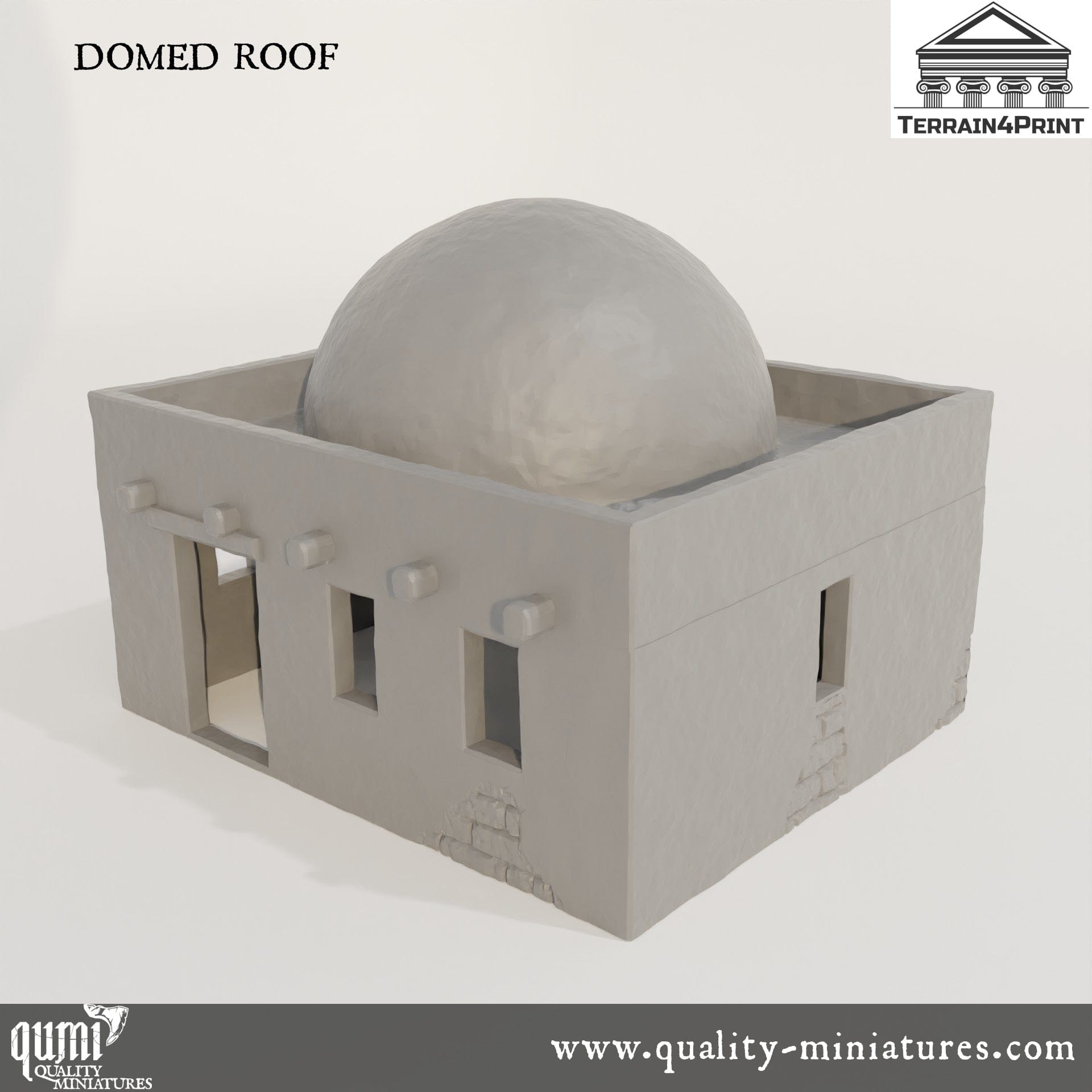 Arabic House 3 - Arabic Village - Resin Print - Tabletop RPG Terrain - Terrain4Print - Qumi domed / no doors Quality Miniatures - Qumi Wargaming Mini Model Figure