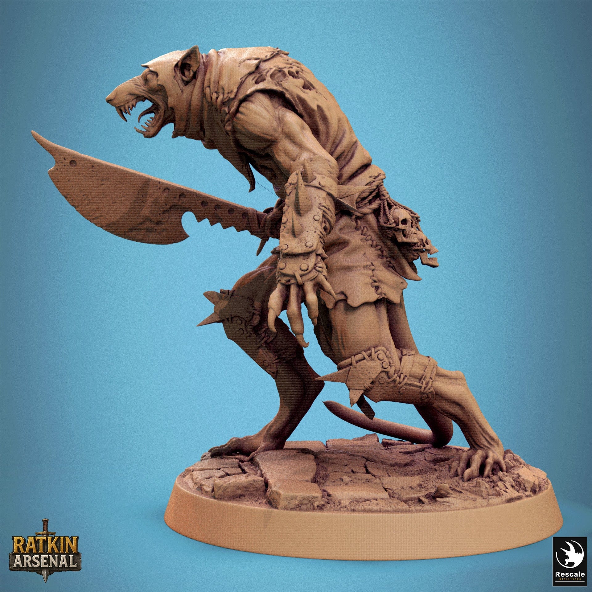 Fantasy Humanoid Rat Folk Soldiers 32mm Rescale Miniatures Dominion Hatchet Quality Miniatures - Qumi Wargaming Mini Model Figure