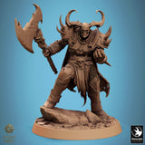 Close up of Hell Forged Legion warrior with axe and open hand
