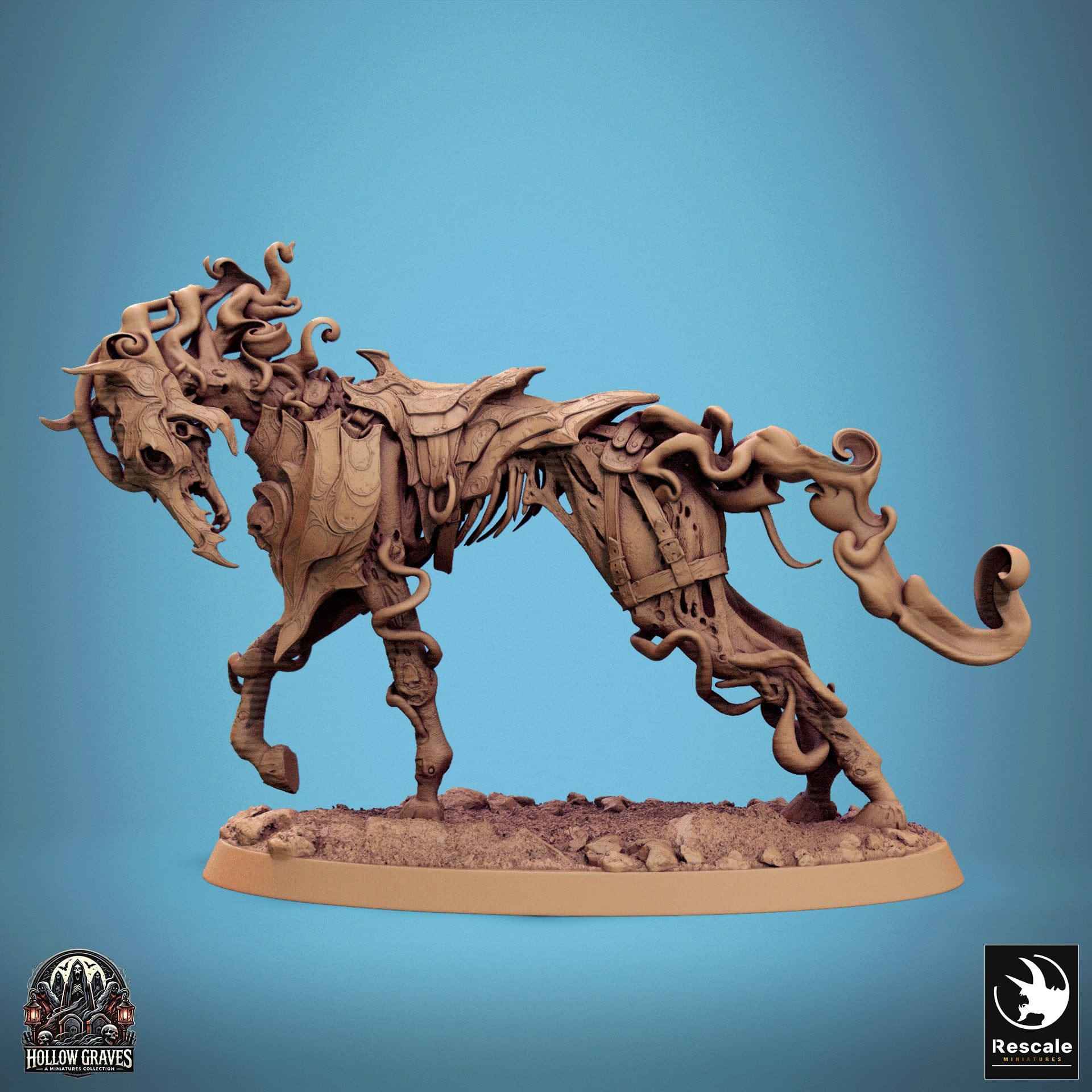 Tabletop RPG Miniature Doomstride - 32mm Qumi Rescale Miniatures Doom Stride Drag / Saddle Mist Quality Miniatures - Qumi Wargaming Mini Model Figure